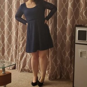 Xhilaration Sz Small Navy Blue Lace Dress